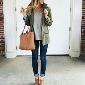 H&M Divided Olive Green Utility Jacket